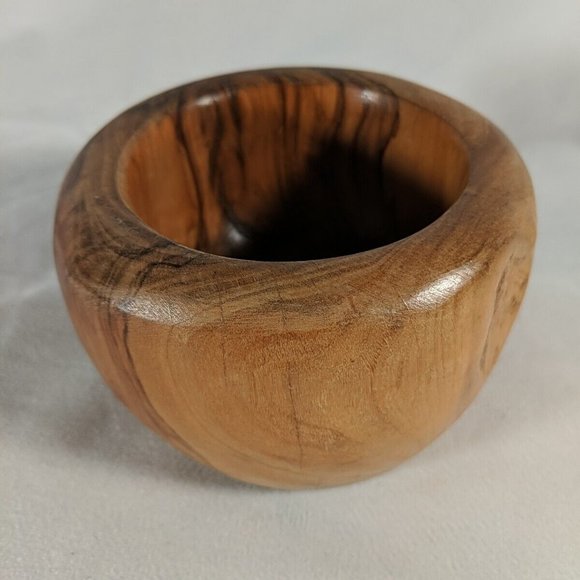 Vintage Olive Wood Herb Spice Grinder Mortar & Pestle Farmhouse Rustic Handmade - Picture 7 of 16